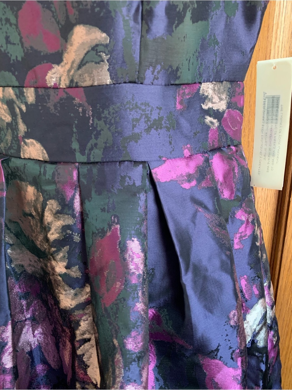 NWT Eliza J Black Floral Jacquard Fit-and-Flare Midi Dress Size 6 - Picture 4 of 10